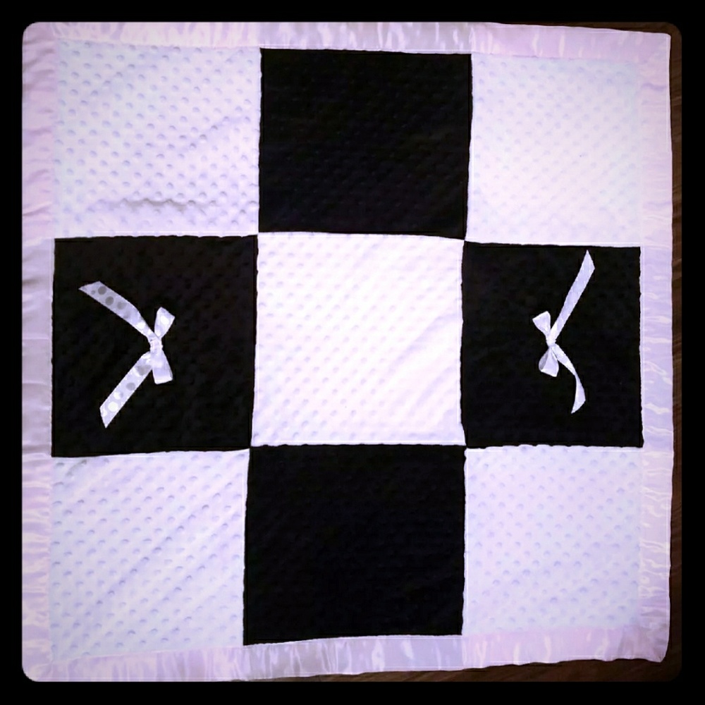 Handmade Satin Back Minky Baby Blanket
